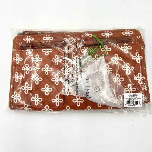 Vera Bradley University of Texas Front Zip Wristlet - Picture 15 of 16